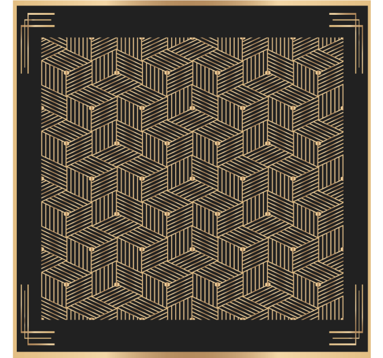 Portavasos motivo de hoja geométrica - TenVinilo