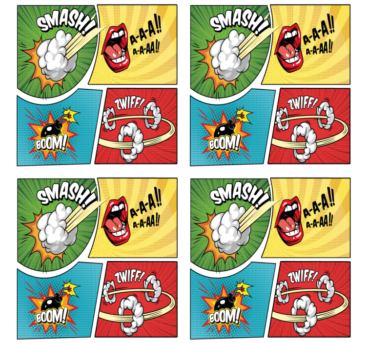 Posavasos vintage Cómic de superhéroe retro - TenVinilo