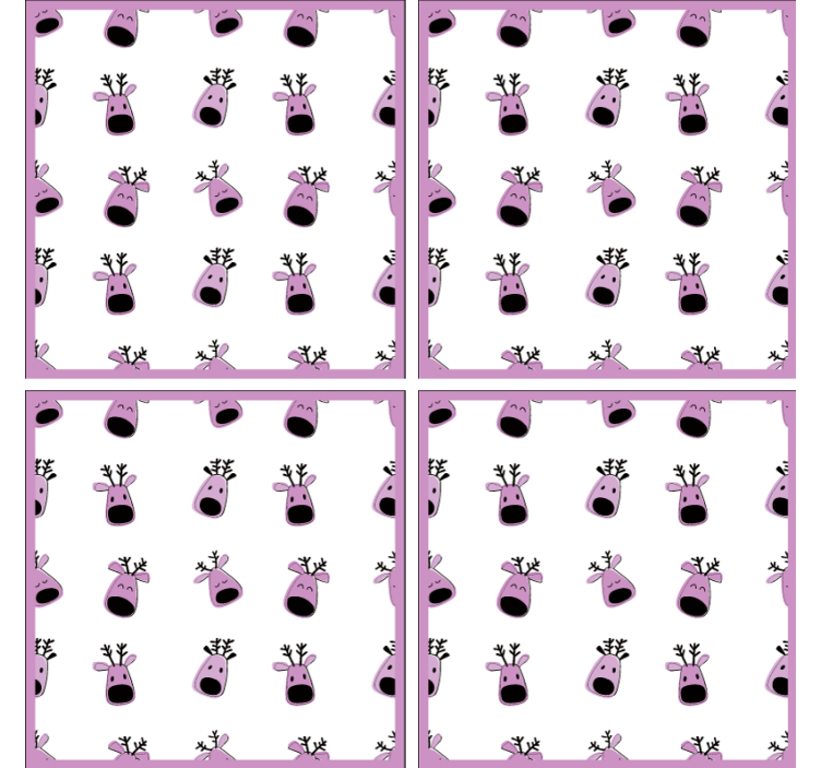 Portavasos navideño caras de renos juguetonas - TenVinilo