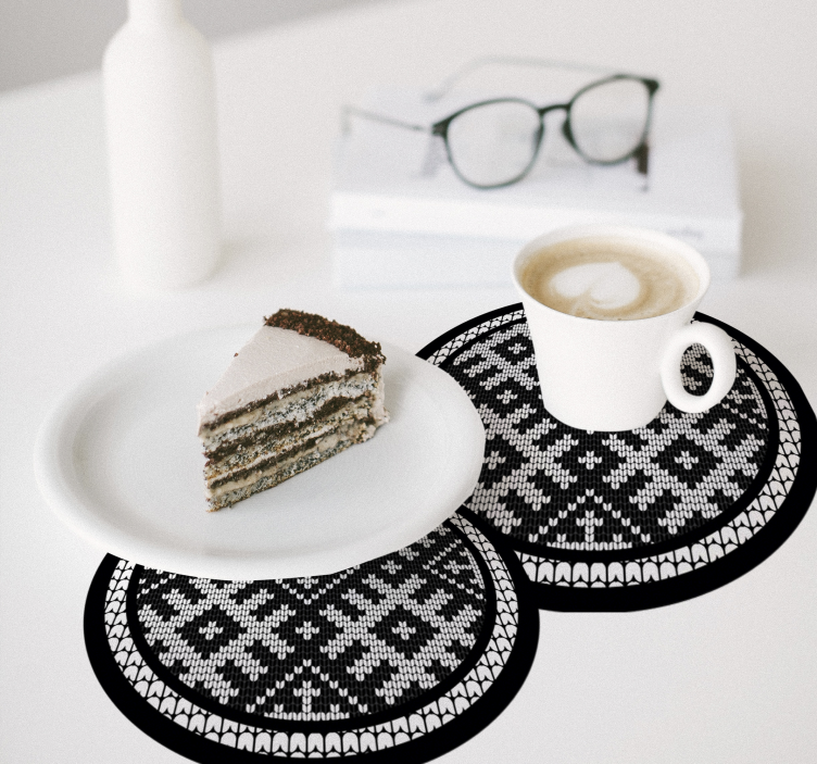 Portavasos con diseño de punto tejido - TenVinilo