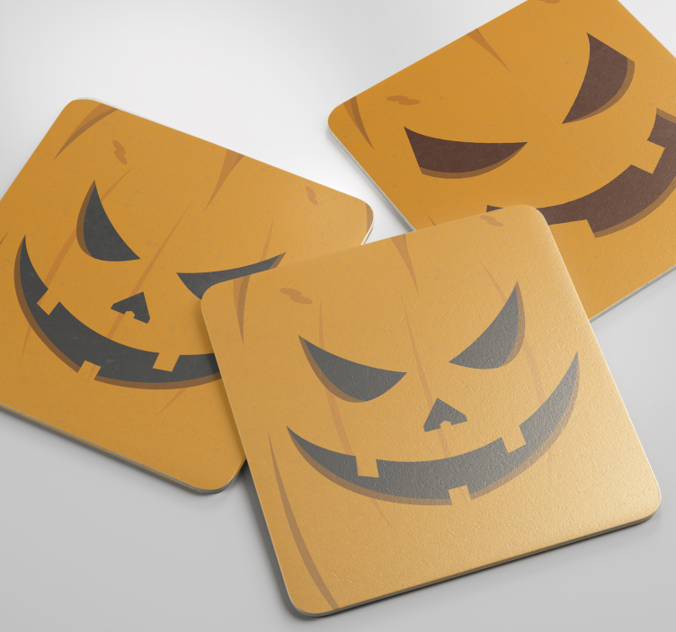 Diferentes calabazas posavasos halloween - TenVinilo