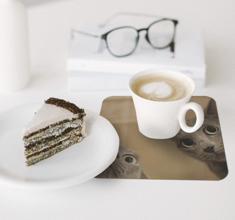 Portavasos frikis caras de gatos curiosas - TenVinilo