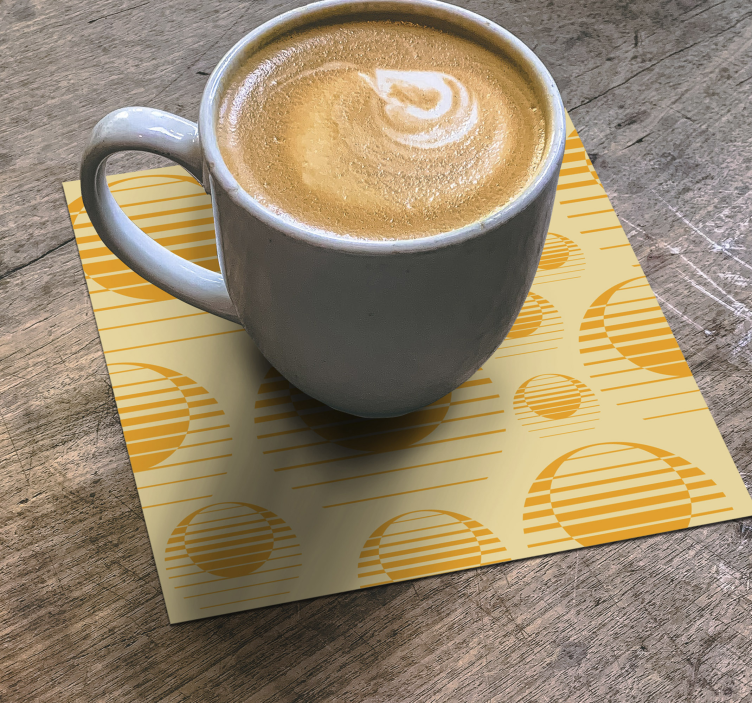 Portavasos vintage patrón de sol retro - TenVinilo