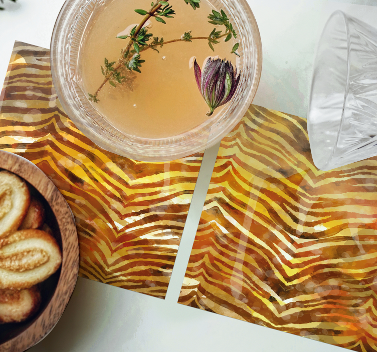 Portavasos superficie con patrón de cebra - TenVinilo