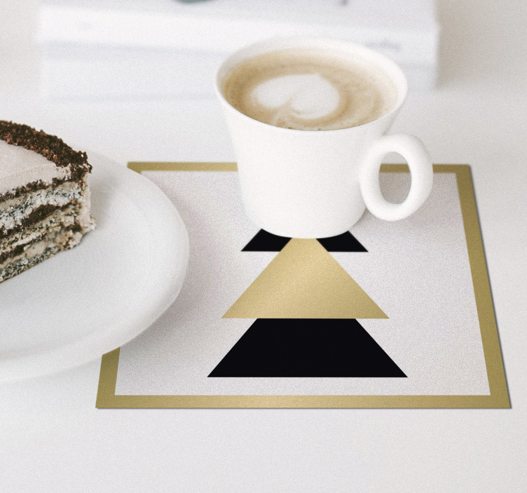 Posavasos navideños patrón árbol elegante  - TenVinilo