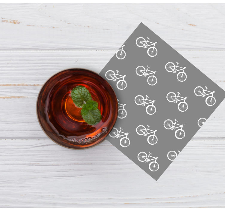 Posavasos moderno Bicicletas grises - TenVinilo