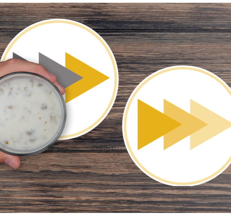 Posavasos moderno Flechas apuntando arte abstracto - TenVinilo