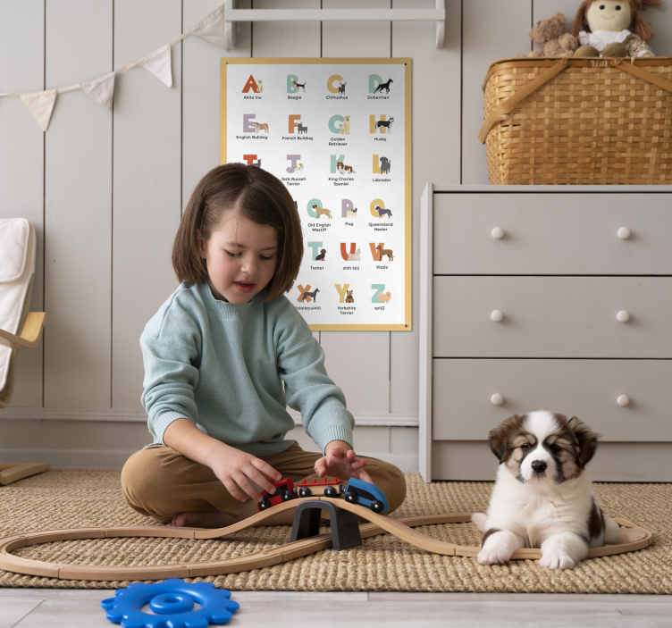 Poster perros razas de perros alfabéticamente - TenVinilo