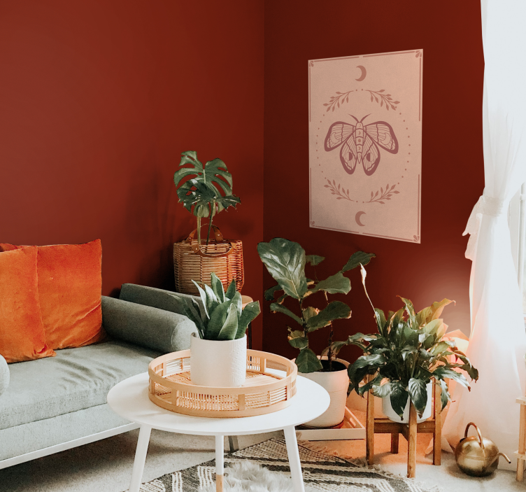 Impresión de cartel de mariposa boho - TenVinilo