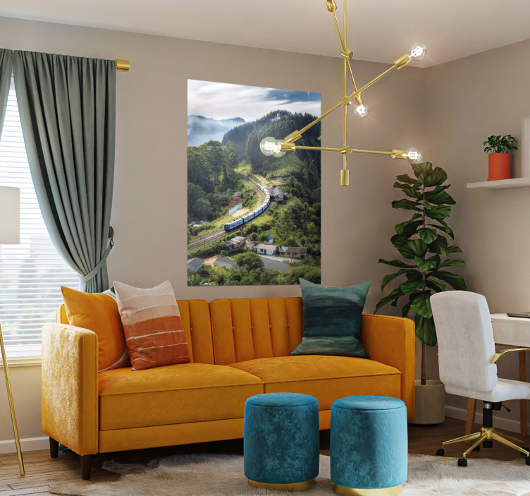 Cartel del tren del paisaje del paisaje - TenVinilo