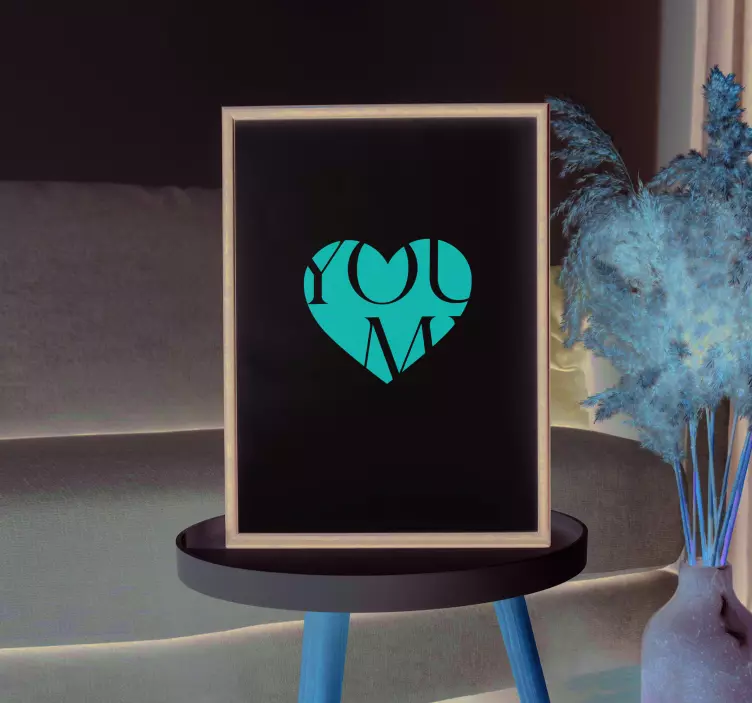 Tu y yo cartel personalizable personalizado - TenVinilo