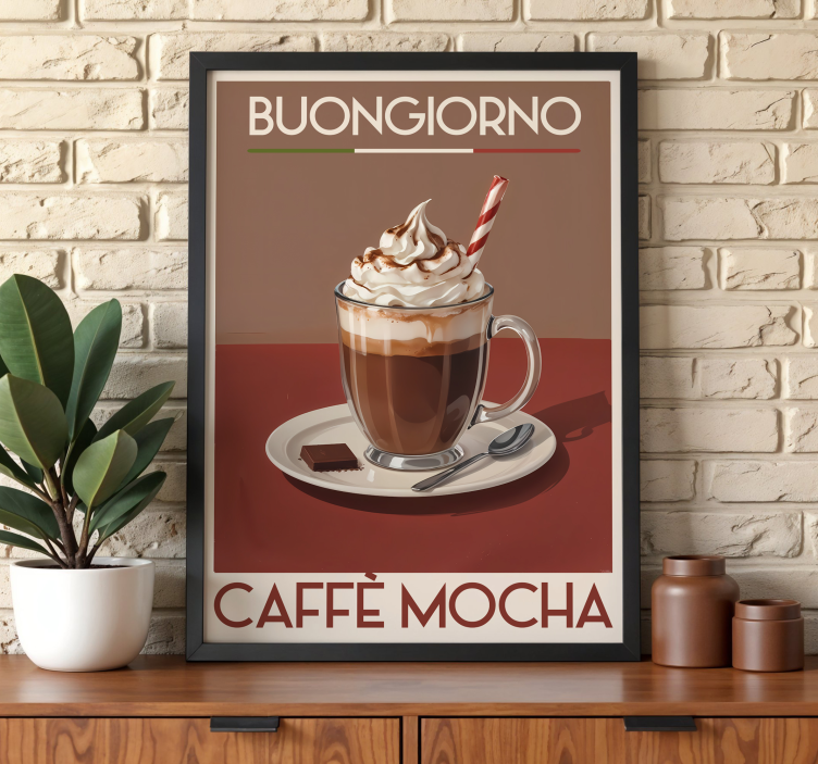 Poster vintage café mocha - TenVinilo