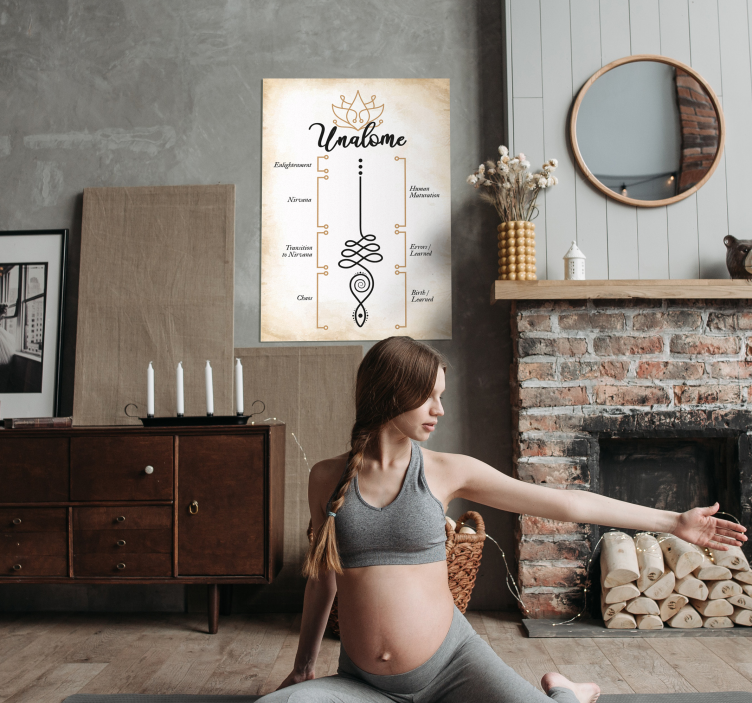 Poster zen significado de unalomeEl unalome es un símbolo budista - TenVinilo