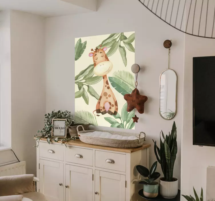 Impresión de la publicación de la jirafa de la selva - TenVinilo