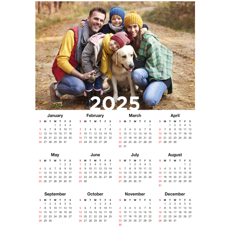 Poster personalizable calendario 2025 - TenVinilo