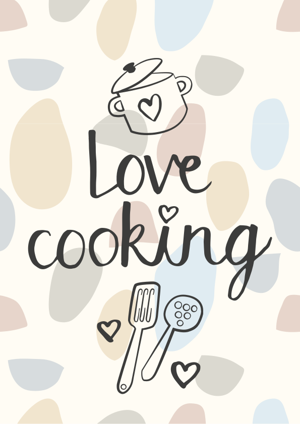 Poster cocina amo cocinar - TenVinilo
