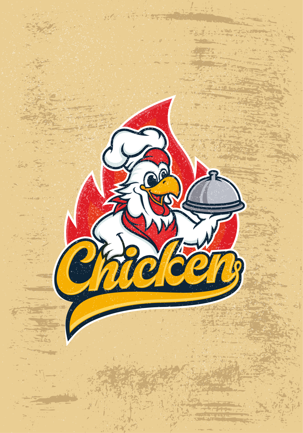 Poster cocina chef de pollo vintage - TenVinilo