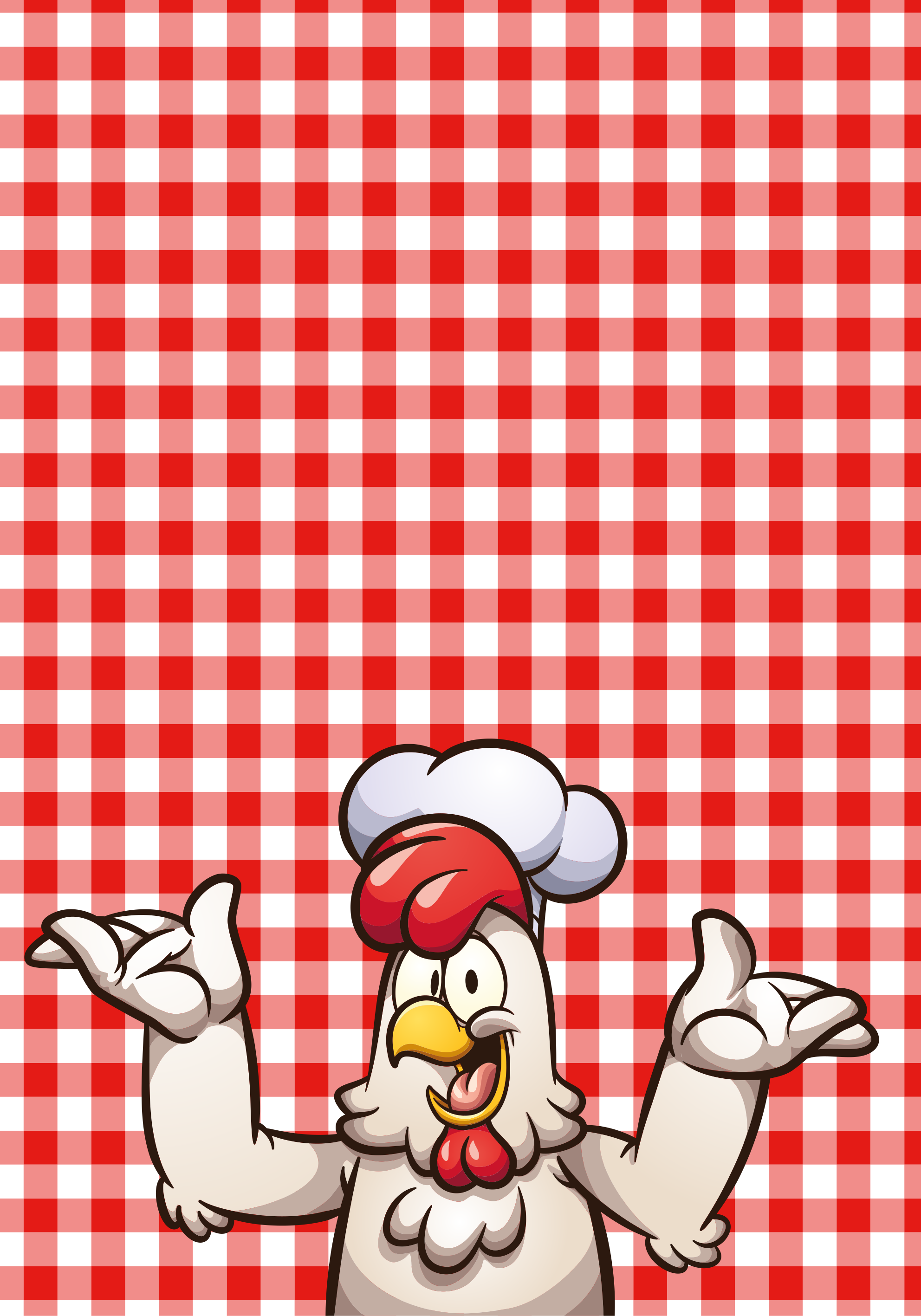 Poster cocina gallina caricatura cocinera - TenVinilo