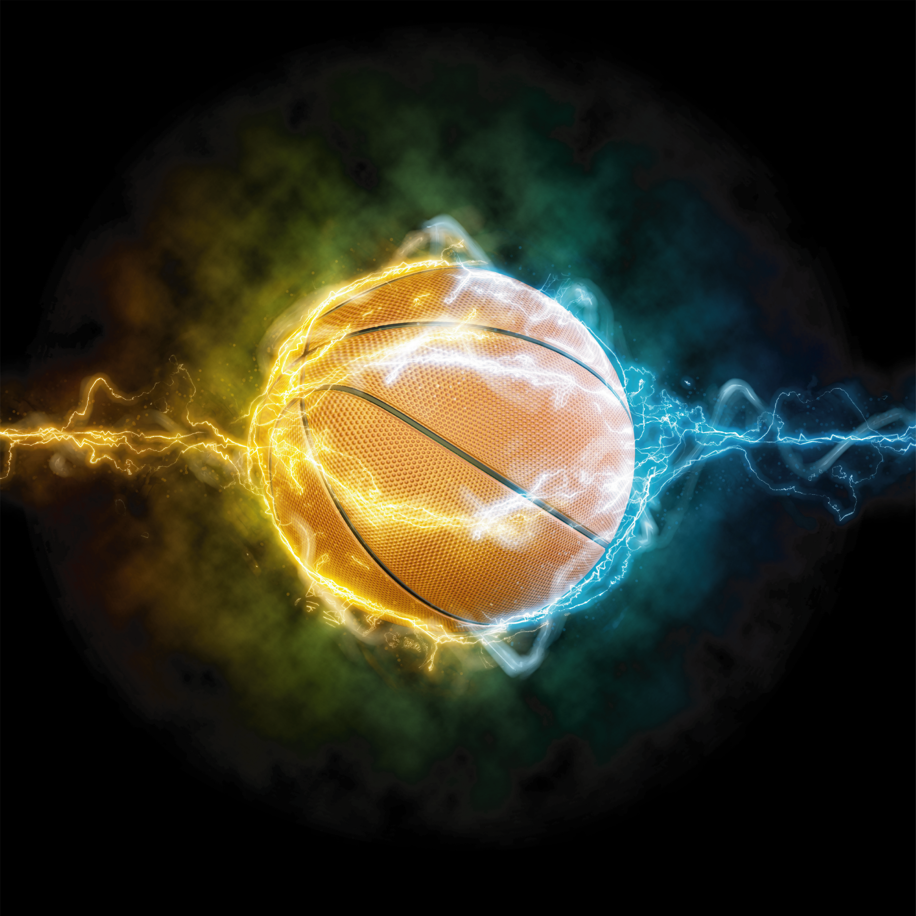 Poster habitación juvenil baloncesto agua y fuego - TenVinilo