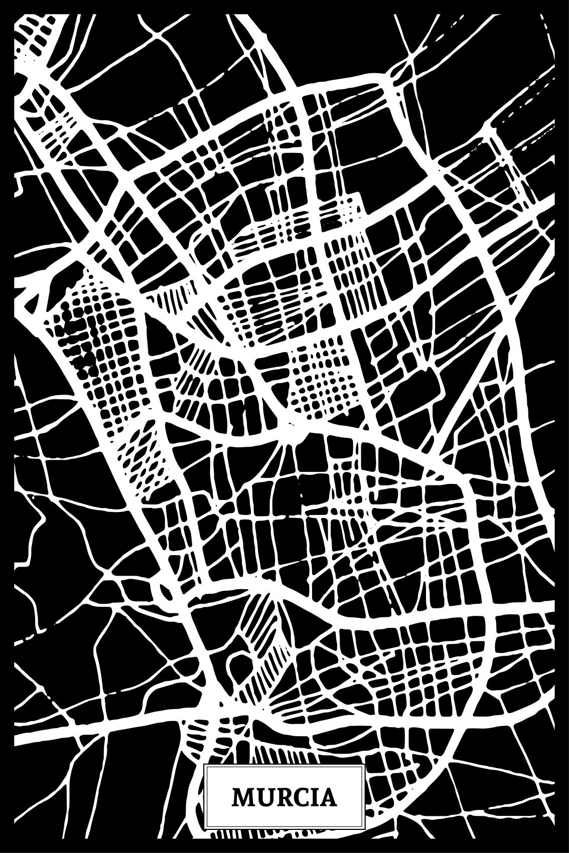 Poster salón mapa topográfico de murcia - TenVinilo