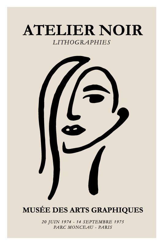 Poster con frases taller negro - TenVinilo