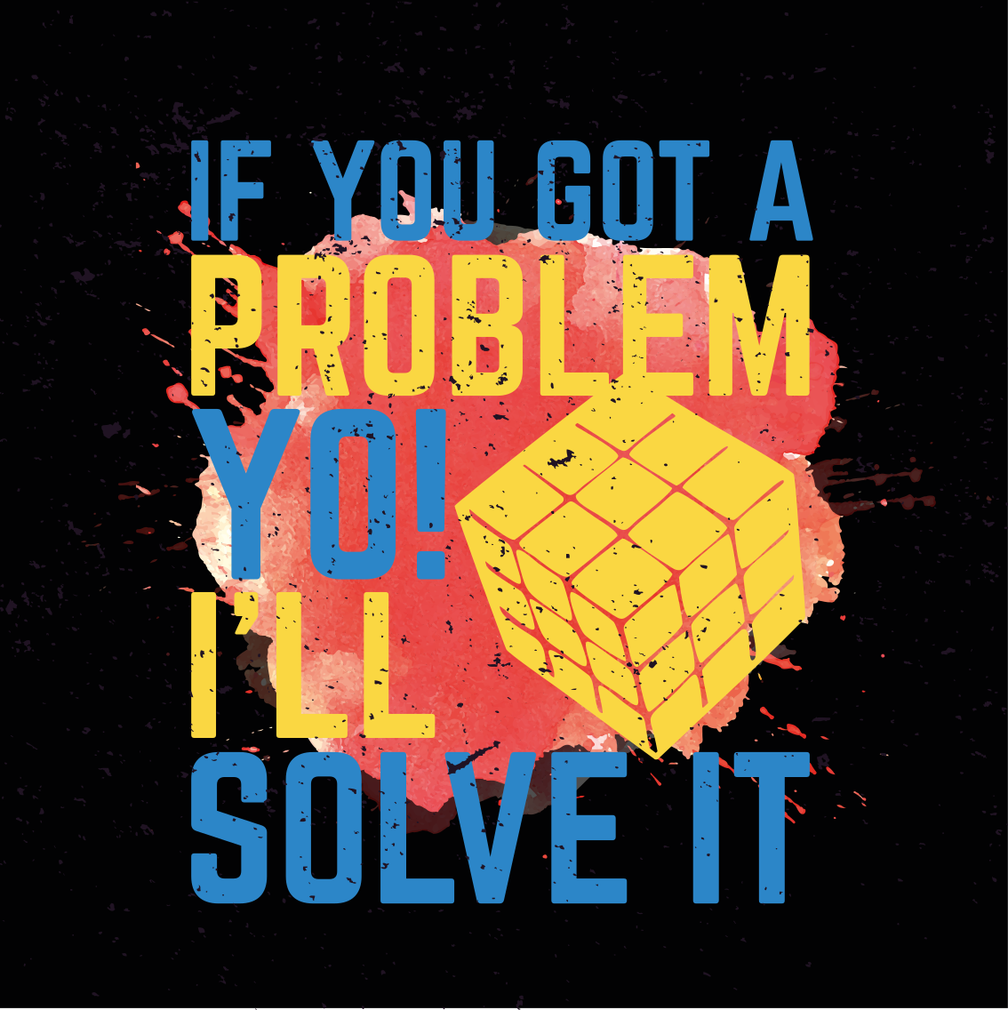 Poster habitación juvenil la vida es un cubo rubik - TenVinilo