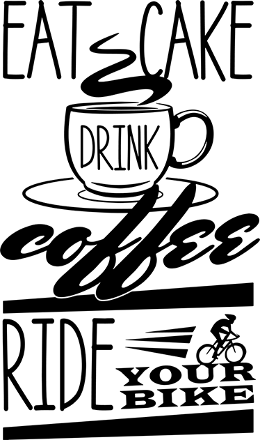 Poster ciclismo vinilo decorativo café y ciclismo - TenVinilo