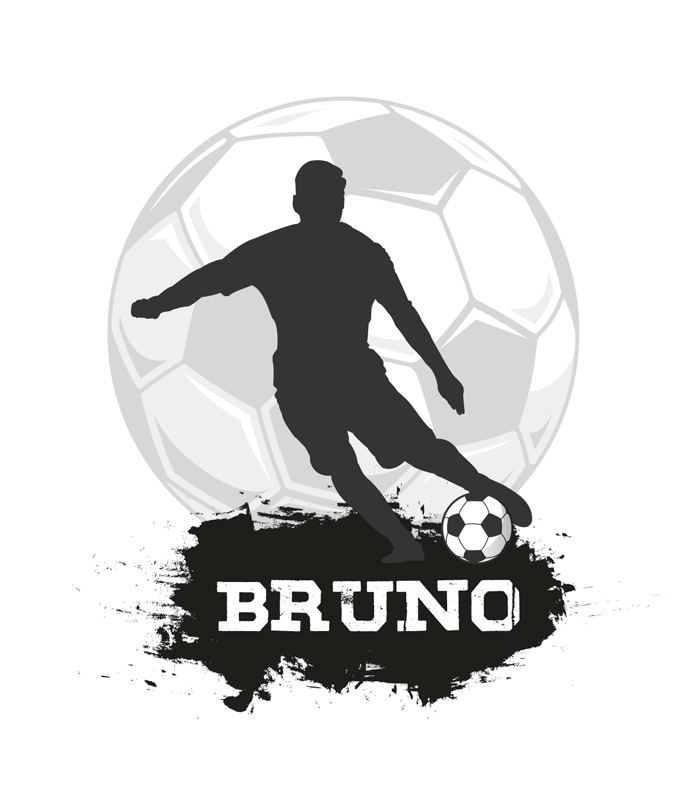 Poster fútbol balón de fútbol personalizable - TenVinilo