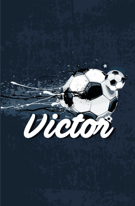 Poster fútbol diseño original con nombre - TenVinilo