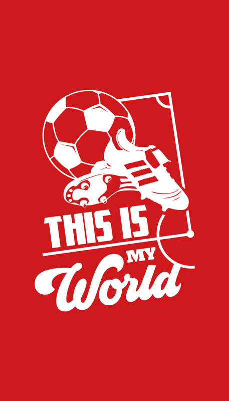 Poster fútbol este es mi mundo - TenVinilo