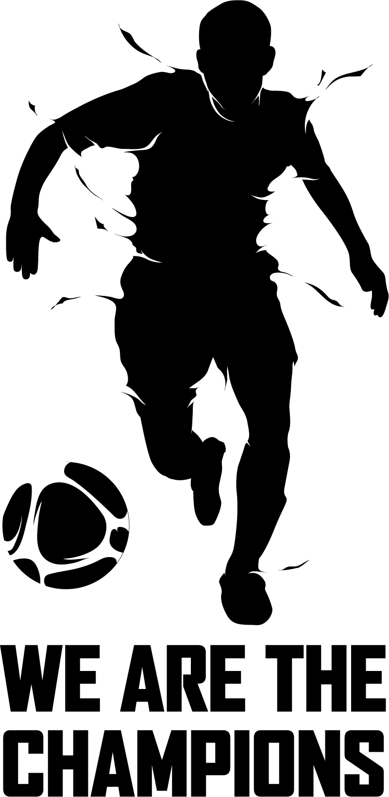 Poster fútbol somos los campeones en el campo - TenVinilo