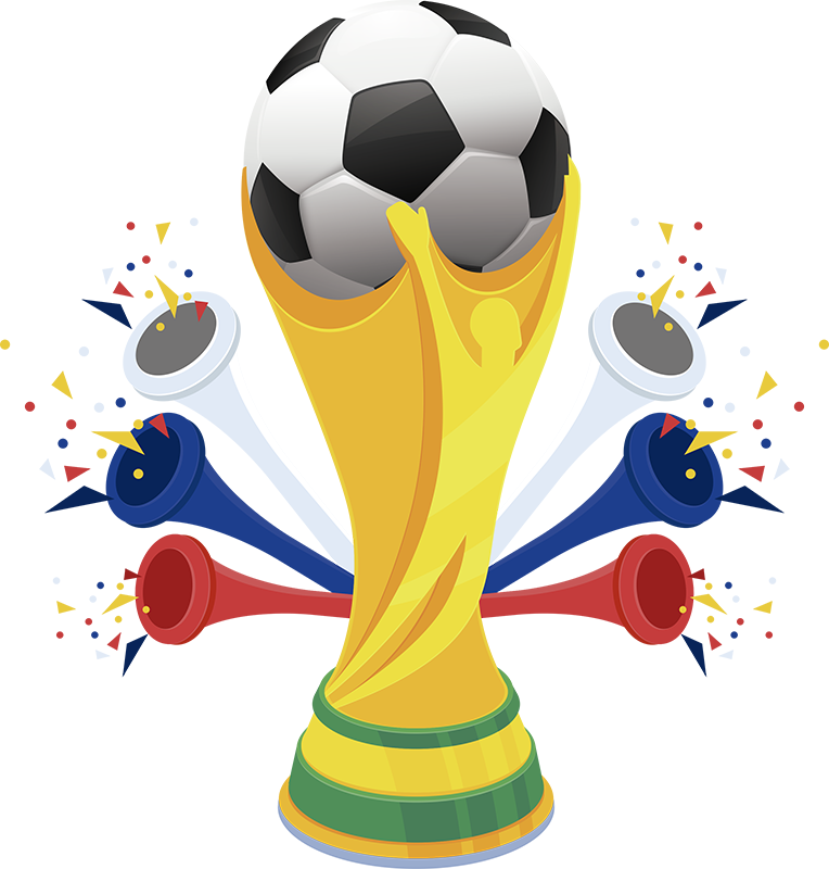 Poster fútbol vinilo balón copa del mundo - TenVinilo