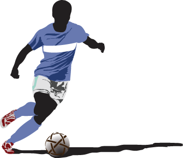 Poster fútbol vinilo decorativo jugador fútbol - TenVinilo