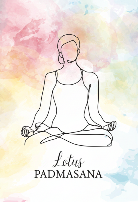 Poster zen figura en línea de meditación - TenVinilo