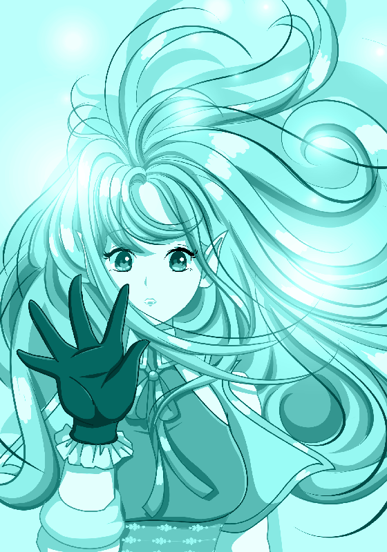 Impresión linda del cartel de la muchacha del anime - TenVinilo