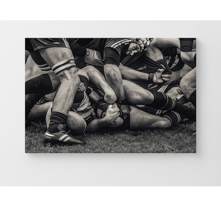 Cuadro artístico jugadores de rugby - TenVinilo