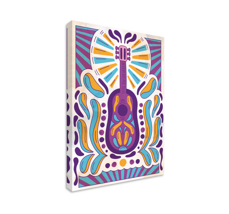 Cuadro musical guitarra artística  - TenVinilo