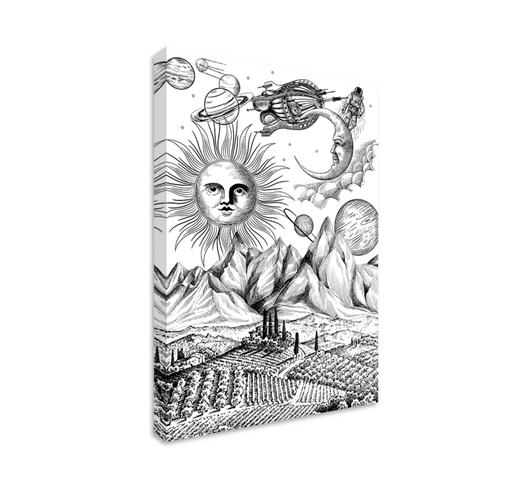 Cuadro arte gran collage del universo - TenVinilo