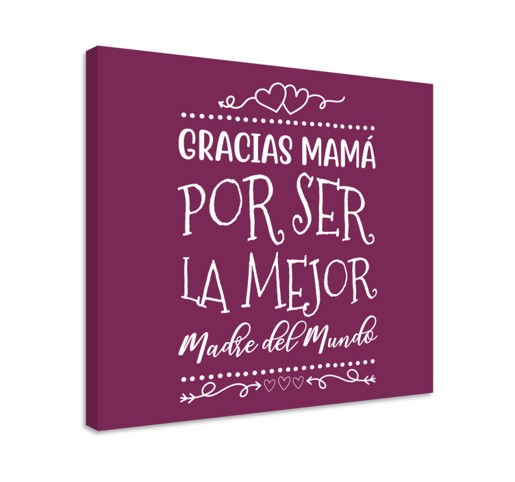 Cuadro para el día de la madre Gracias a tu mamá - TenVinilo