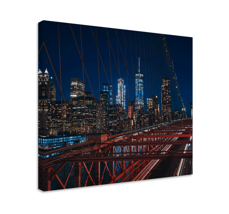 Cuadro ciudades vista del puente de brooklyn - TenVinilo