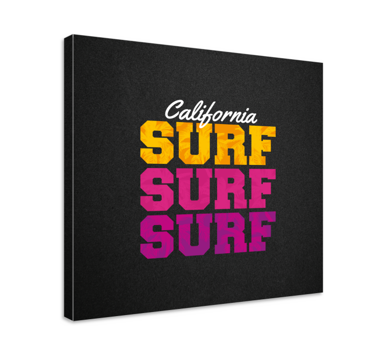 Cuadro para salón Diseño colorido de surf de california - TenVinilo
