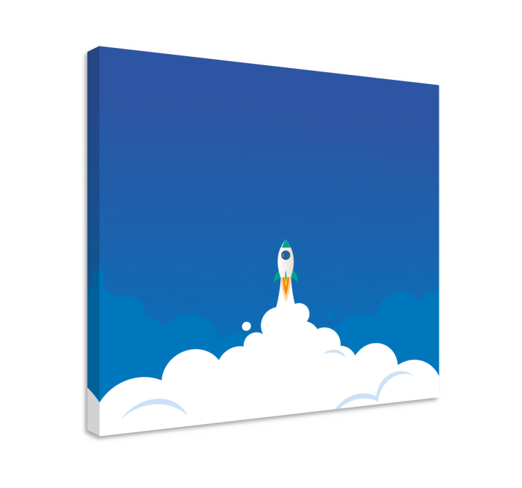 Cuadro de dinosaurios aventura del lanzamiento de cohetes - TenVinilo