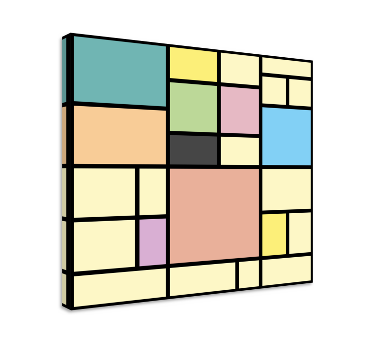 Cuadro figuras geométricas formas geométricas vibrantes - TenVinilo