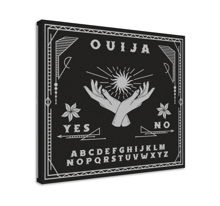 Cuadro casa Tablero de ouija blanco y negro - TenVinilo