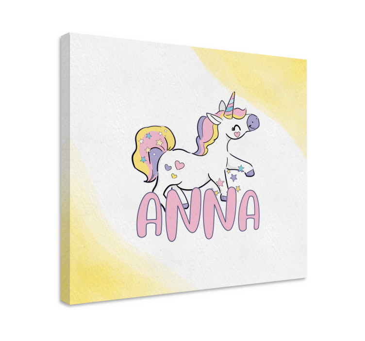Cuadro personalizable Diseño de unicornio mágico - TenVinilo