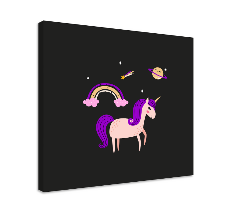 Cuadro de unicornios sueños adorables de unicornios - TenVinilo