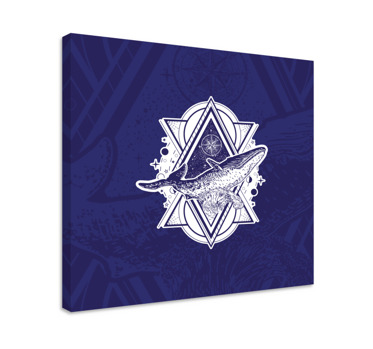 Cuadro de marineros diseño astral de ballena - TenVinilo