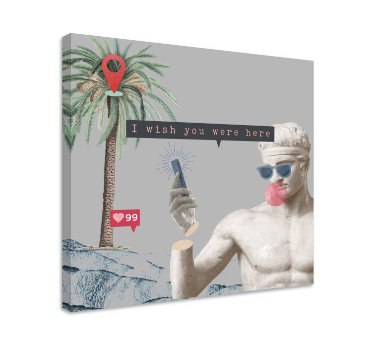 Cuadro frase desearías estar aquí - TenVinilo