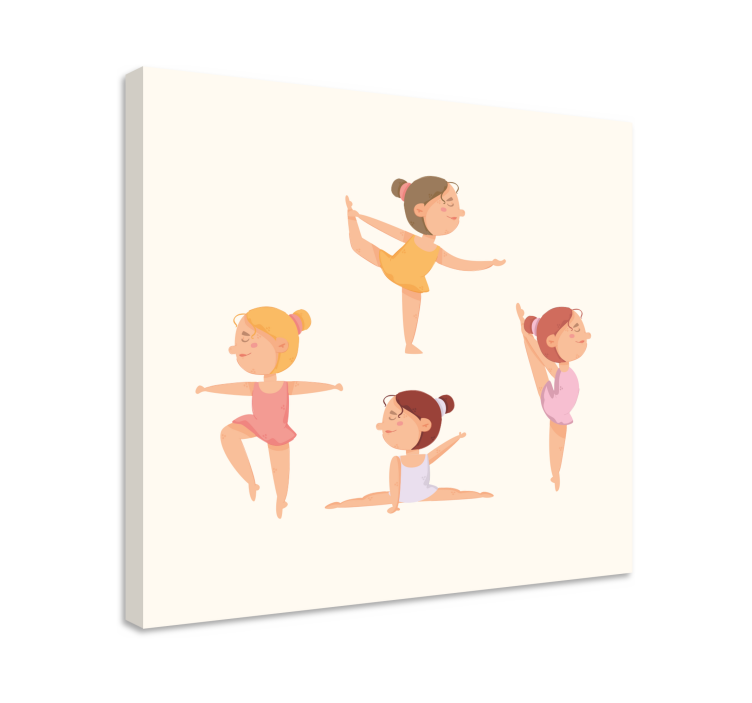 Cuadro infantil bailarinas danzantes - TenVinilo