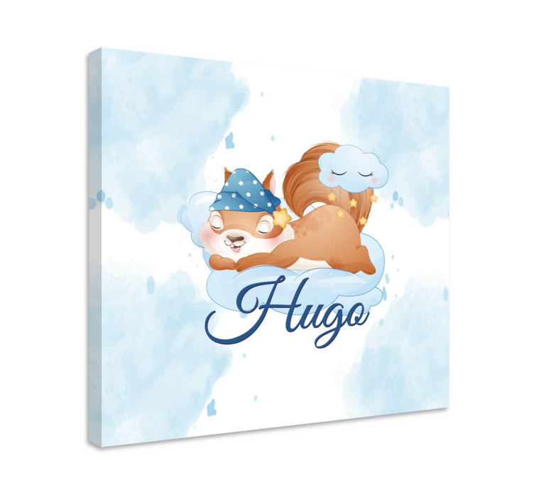 Cortina roller animales ardilla soñando tiernamente - TenVinilo